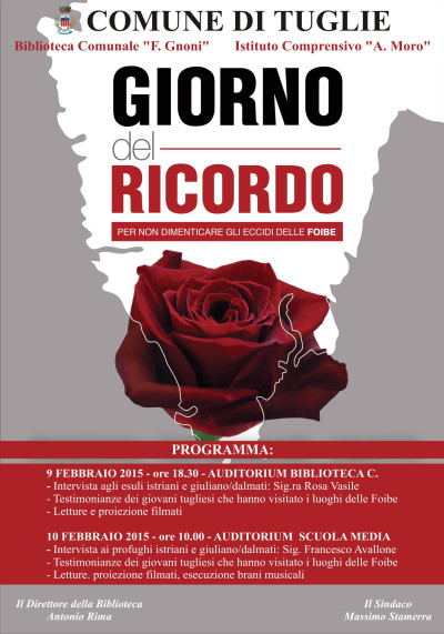 10 febbraio - GIORNO DEL RICORDO